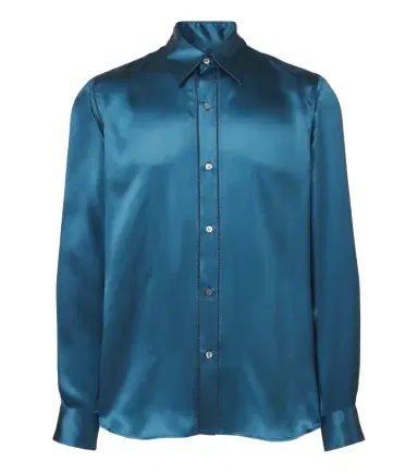 Dries Van Noten Silk satin shirt | Thumbnail 1 Dries Van Noten Silk satin shirt | Thumbnail 1
