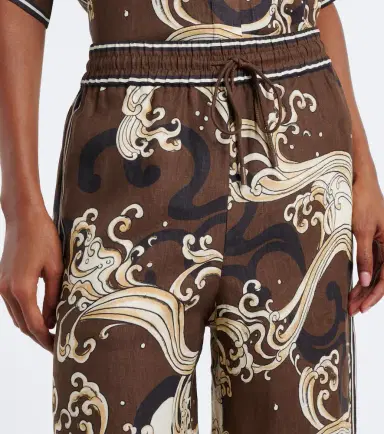 ALÉMAIS Alémais Otis printed linen wide-leg pants | Thumbnail 4 ALÉMAIS Alémais Otis printed linen wide-leg pants | Thumbnail 4