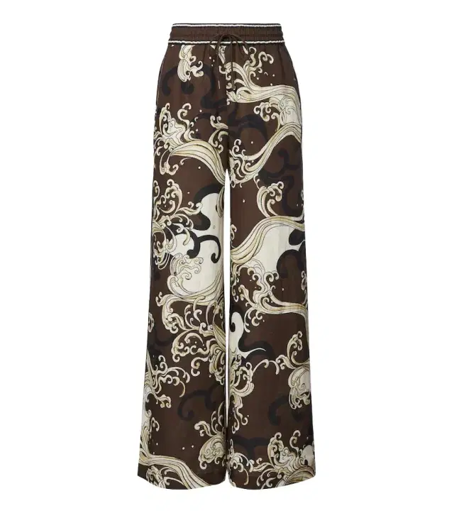 Alemais Alémais Otis printed linen wide-leg pants