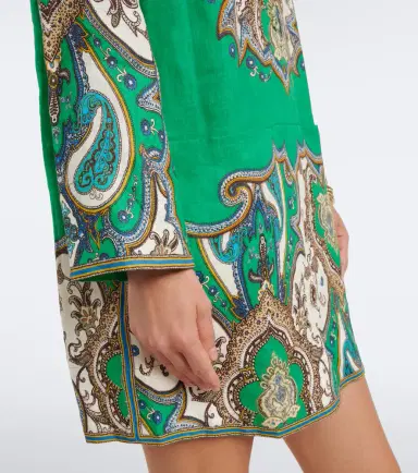 ALÉMAIS Alémais Porter printed linen minidress | Thumbnail 2