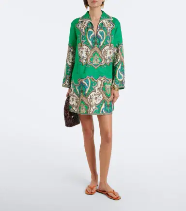 ALÉMAIS Alémais Porter printed linen minidress | Thumbnail 5