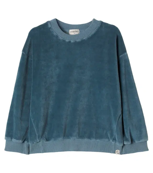 Cozmo Oversized cotton-blend velvet sweatshirt