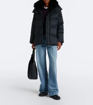 Yves Salomon Hooded padded down jacket | Thumbnail 2 Yves Salomon Hooded padded down jacket | Thumbnail 2
