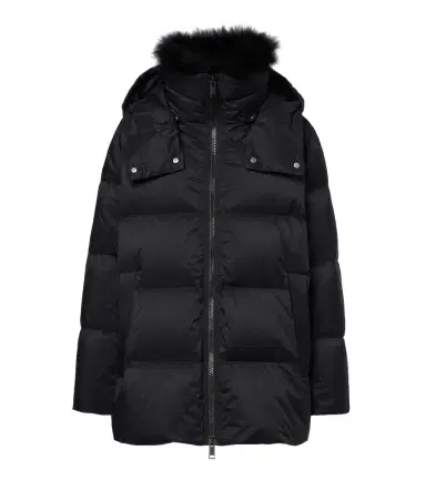 Yves Salomon Hooded padded down jacket | Thumbnail 1 Yves Salomon Hooded padded down jacket | Thumbnail 1