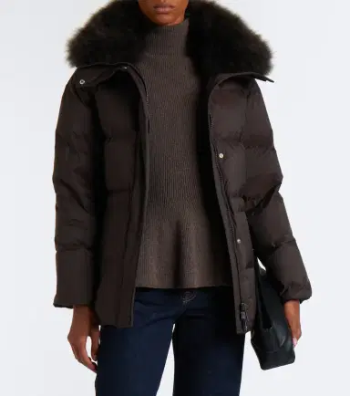 Yves Salomon Set of calf-hair trimmed down jacket and gloves | Thumbnail 7