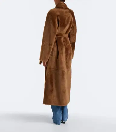 Yves Salomon Reversible shearling and leather wrap coat | Thumbnail 5