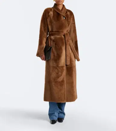 Yves Salomon Reversible shearling and leather wrap coat | Thumbnail 7