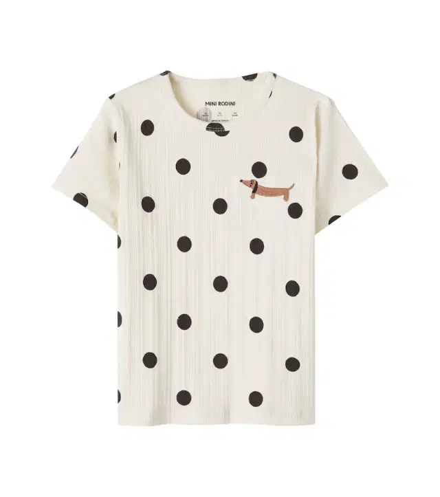Mini Rodini Polka-dot cotton-blend T-shirt
