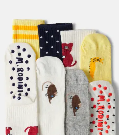 MINI RODINI Set of 6 printed cotton-blend socks | Thumbnail 2 MINI RODINI Set of 6 printed cotton-blend socks | Thumbnail 2