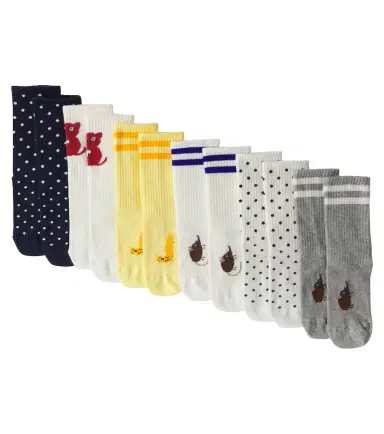 MINI RODINI Set of 6 printed cotton-blend socks | Thumbnail 1 MINI RODINI Set of 6 printed cotton-blend socks | Thumbnail 1