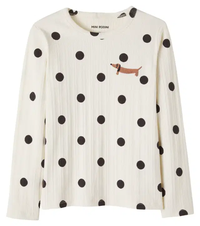 Mini Rodini Polka-dot cotton-blend T-shirt