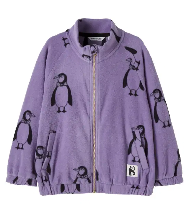 Mini Rodini Printed fleece jacket