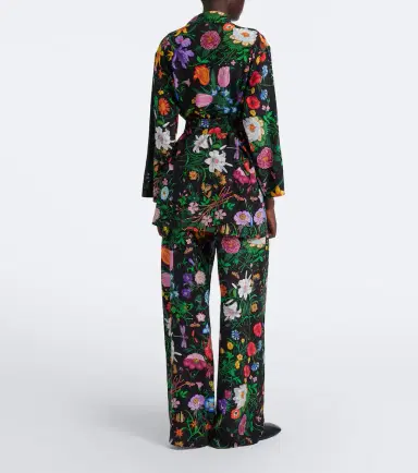 Gucci Flora silk twill palazzo pants | Thumbnail 5 Gucci Flora silk twill palazzo pants | Thumbnail 5