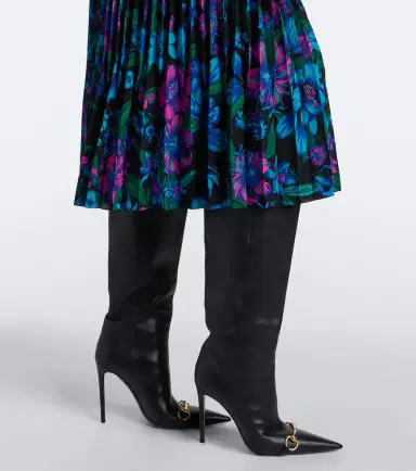 Gucci Floral plissé silk crêpe de chine midi skirt | Thumbnail 6 Gucci Floral plissé silk crêpe de chine midi skirt | Thumbnail 6