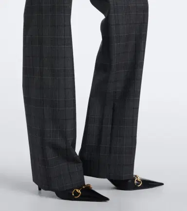 Gucci Checked wool straight pants | Thumbnail 5