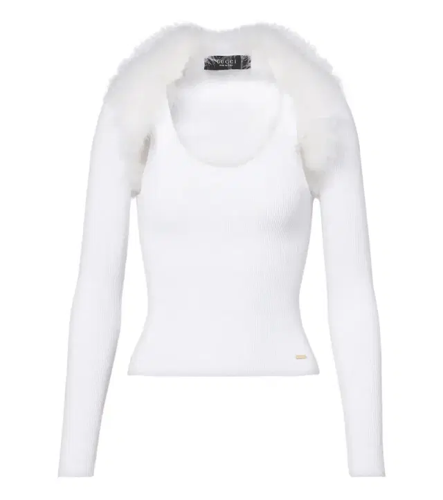 Gucci Ribbed-knit shrug and tank top set