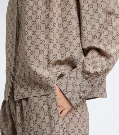 Gucci GG silk crêpe de chine blouse | Thumbnail 4 Gucci GG silk crêpe de chine blouse | Thumbnail 4