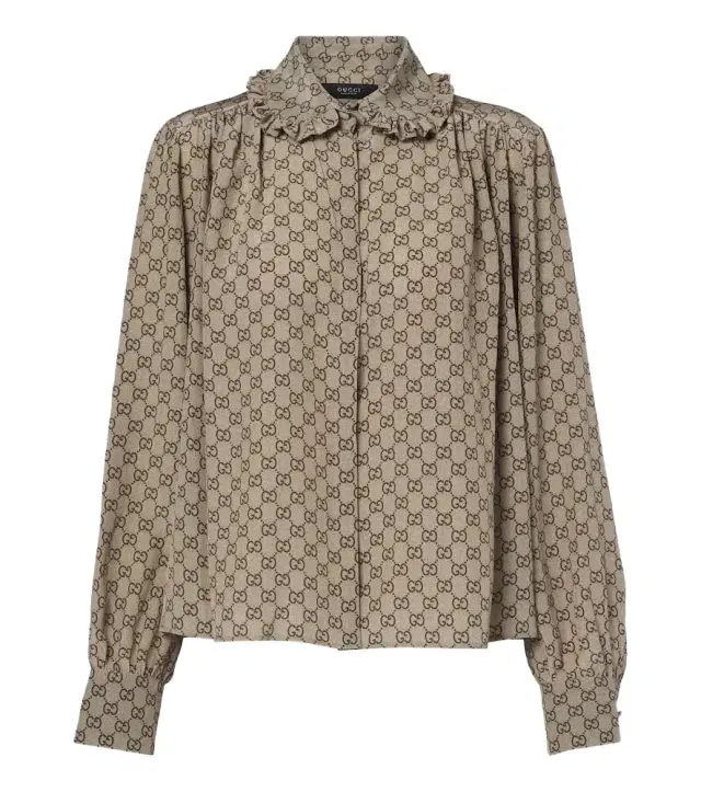 Gucci GG silk crêpe de chine blouse