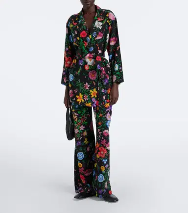 Gucci Flora belted silk crêpe de chine shirt | Thumbnail 3