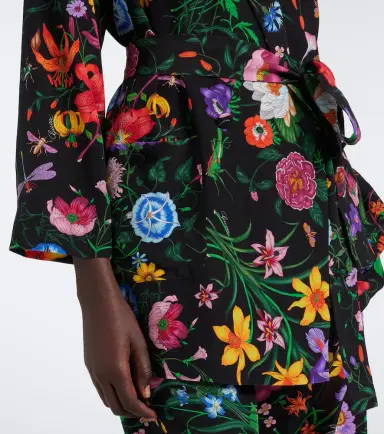 Gucci Flora belted silk crêpe de chine shirt | Thumbnail 5