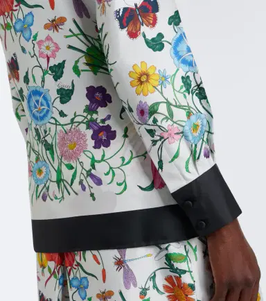 Gucci Flora silk twill shirt | Thumbnail 3 Gucci Flora silk twill shirt | Thumbnail 3