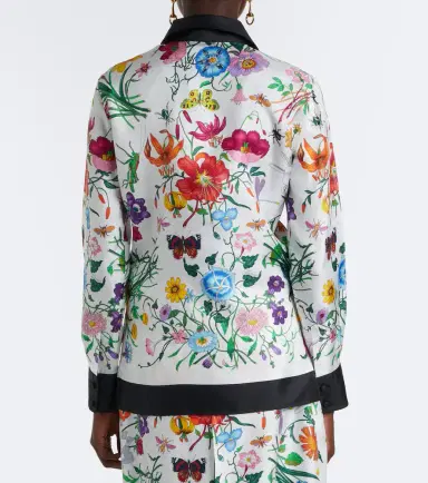 Gucci Flora silk twill shirt | Thumbnail 6 Gucci Flora silk twill shirt | Thumbnail 6