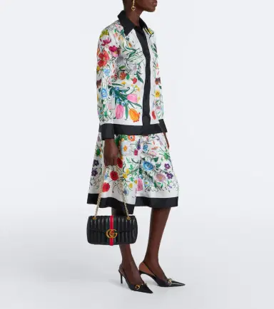 Gucci Flora silk twill culottes | Thumbnail 2 Gucci Flora silk twill culottes | Thumbnail 2