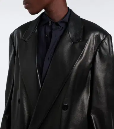 Gucci Double-breasted leather jacket | Thumbnail 3