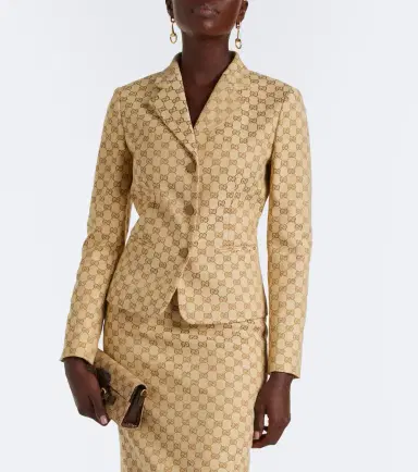 Gucci GG canvas cotton-blend blazer | Thumbnail 3