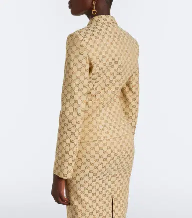 Gucci GG canvas cotton-blend blazer | Thumbnail 6