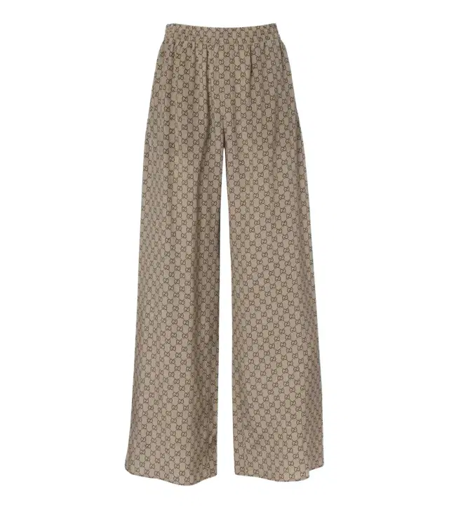 Gucci GG silk crêpe de chine palazzo pants
