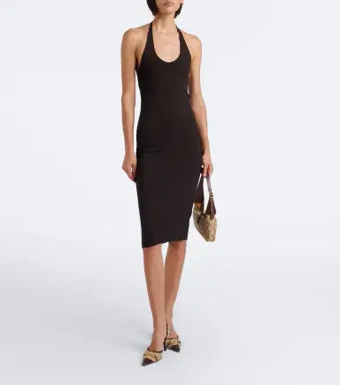 Gucci Horsebit crêpe jersey midi dress | Thumbnail 2 Gucci Horsebit crêpe jersey midi dress | Thumbnail 2