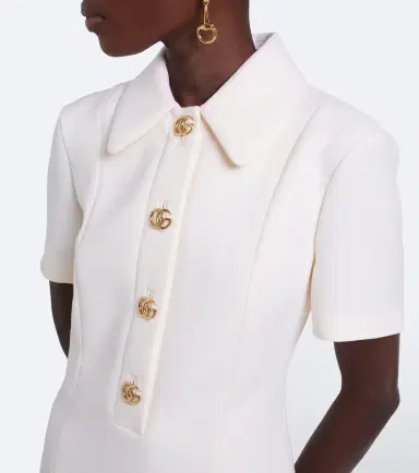 Gucci Double G wool crêpe polo dress | Thumbnail 5 Gucci Double G wool crêpe polo dress | Thumbnail 5