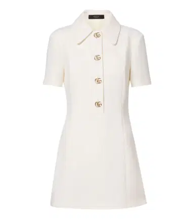 Gucci Double G wool crêpe polo dress | Thumbnail 1 Gucci Double G wool crêpe polo dress | Thumbnail 1