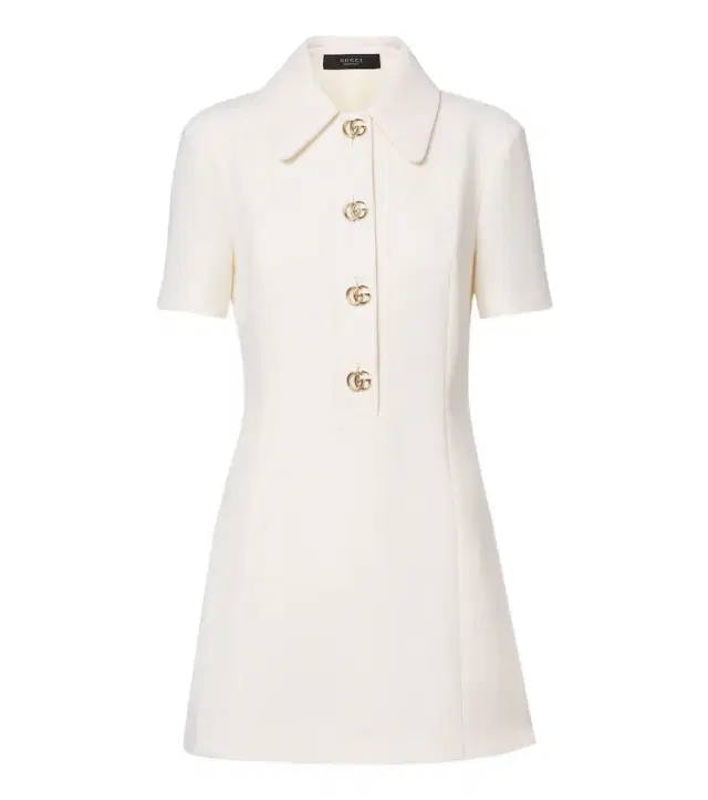 Gucci Double G wool crêpe polo dress