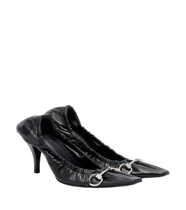 Gucci Vittoria Horsebit leather pumps