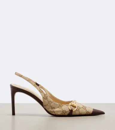 Gucci Donna GG canvas slingback pumps | Thumbnail 3 Gucci Donna GG canvas slingback pumps | Thumbnail 3