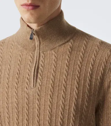 FEDELI Cable-knit cashmere half-zip sweater | Thumbnail 3 FEDELI Cable-knit cashmere half-zip sweater | Thumbnail 3