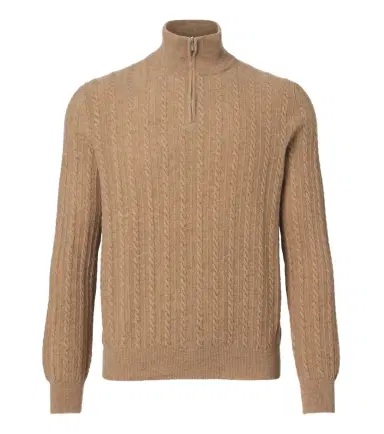 FEDELI Cable-knit cashmere half-zip sweater | Thumbnail 1 FEDELI Cable-knit cashmere half-zip sweater | Thumbnail 1