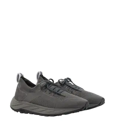 FEDELI Knitted suede-trimmed sneakers | Thumbnail 1