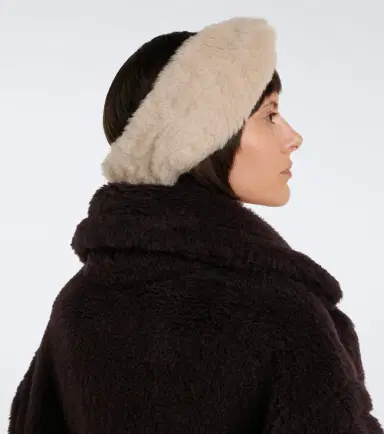 Max Mara Alpaca, wool, and silk teddy headband | Thumbnail 3 Max Mara Alpaca, wool, and silk teddy headband | Thumbnail 3