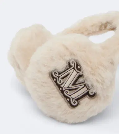 Max Mara Alpaca, wool, and silk teddy earmuffs | Thumbnail 2 Max Mara Alpaca, wool, and silk teddy earmuffs | Thumbnail 2