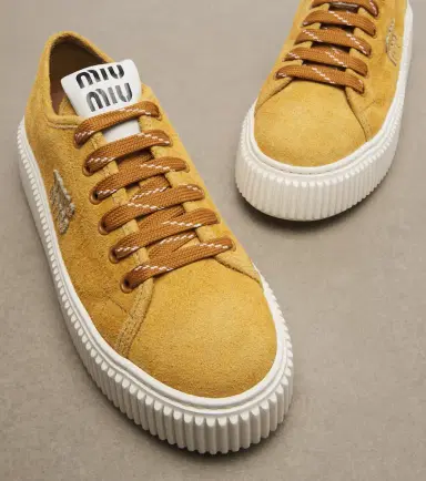 Miu Miu Suede platform sneakers | Thumbnail 2