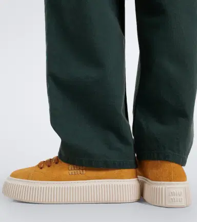Miu Miu Suede platform sneakers | Thumbnail 6