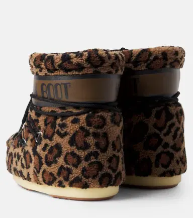 Moon Boot Kids Icon Low leopard-print teddy snow boots | Thumbnail 2