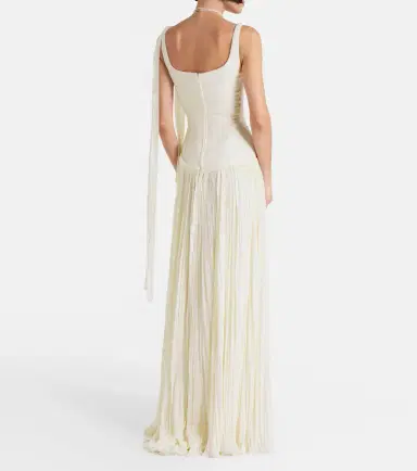 Marmar Halim Bridal Ana crêpe and chiffon gown | Thumbnail 2