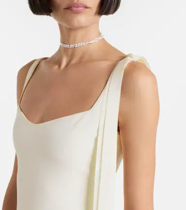 Marmar Halim Bridal Ana crêpe and chiffon gown | Thumbnail 4