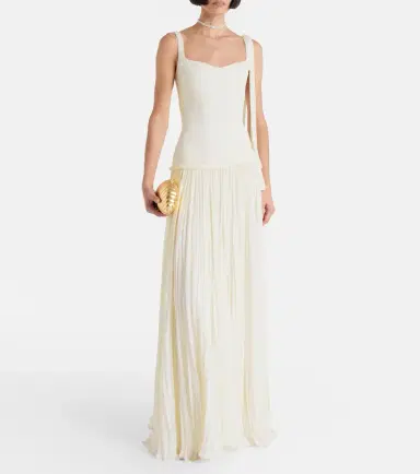 Marmar Halim Bridal Ana crêpe and chiffon gown | Thumbnail 5