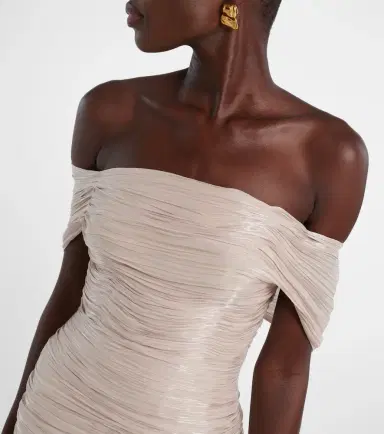 Marmar Halim Off-shoulder pleated bustier gown | Thumbnail 3