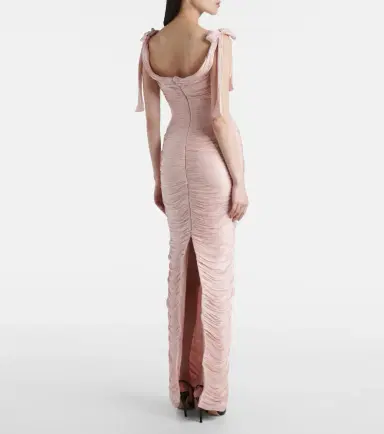 Marmar Halim Ruched silk gown | Thumbnail 6